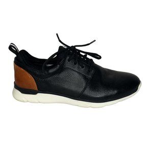 Johnston & Murphy Black and Brown Leather Casual Sneakers